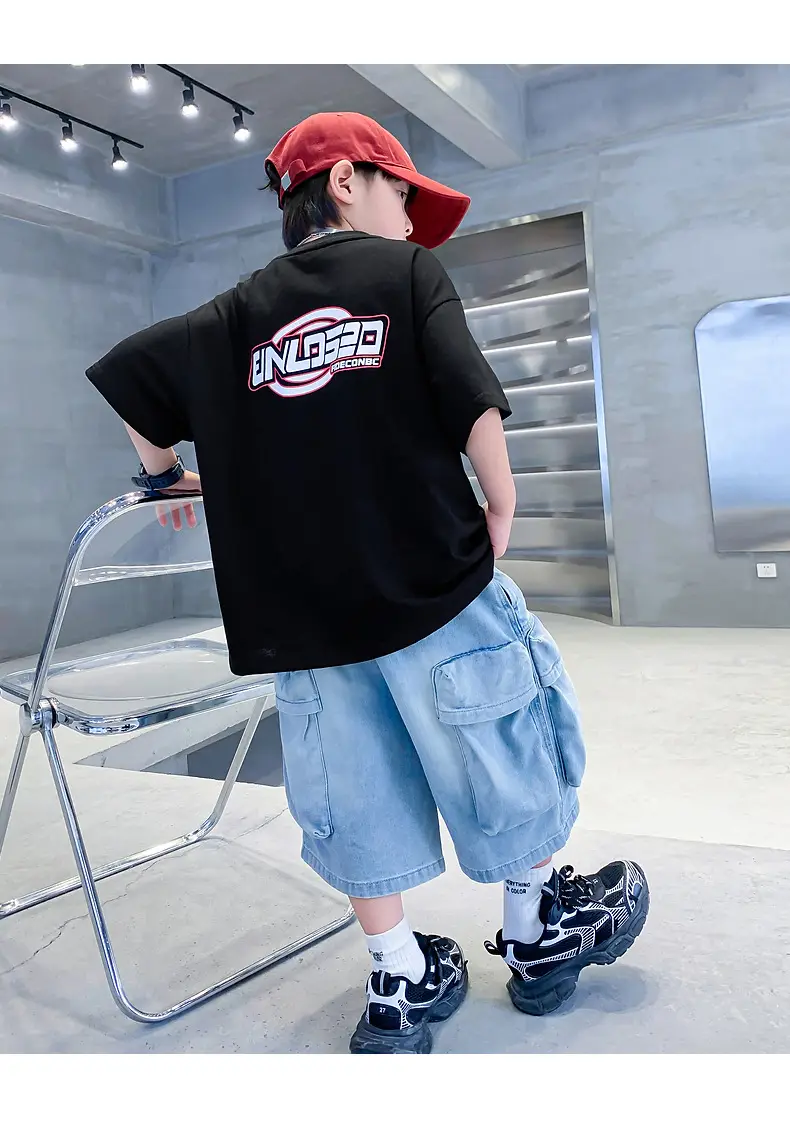 Boys Korean Style Cotton T-Shirt White 2025 — feature 25