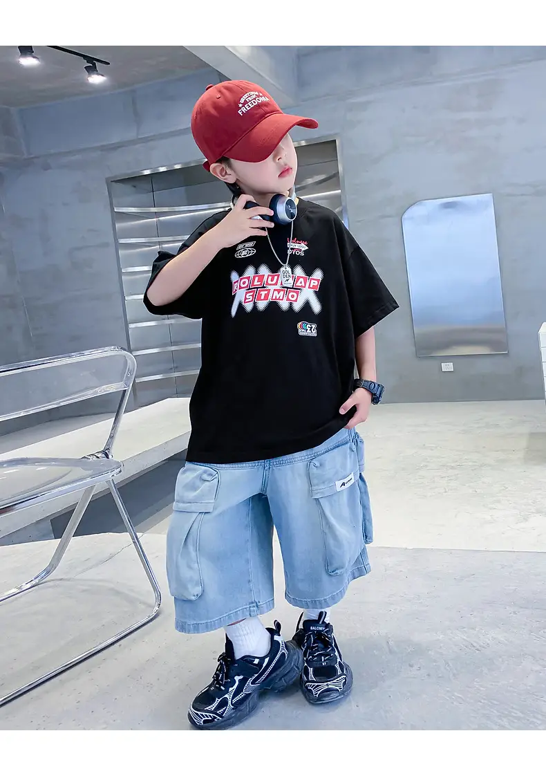 Boys Korean Style Cotton T-Shirt White 2025 — feature 26