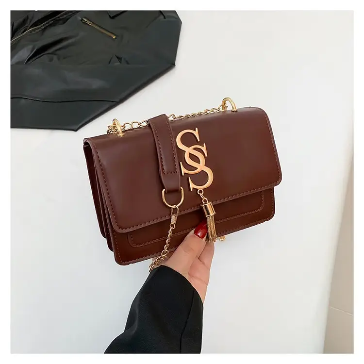 Stylish Brown Chain Crossbody Bag for Women 2024 - Image 7