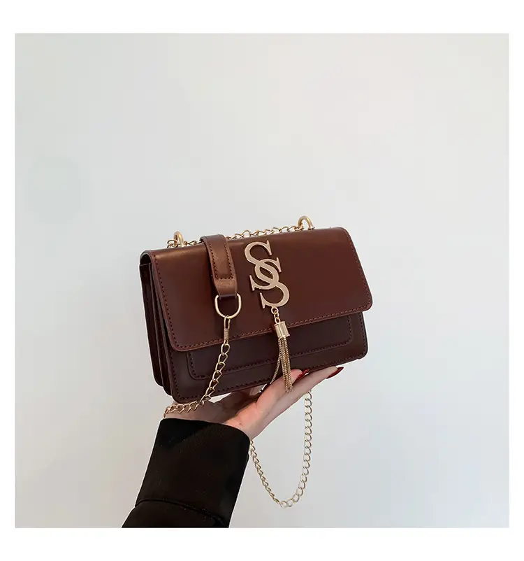 Stylish Brown Chain Crossbody Bag for Women 2024 - Image 5