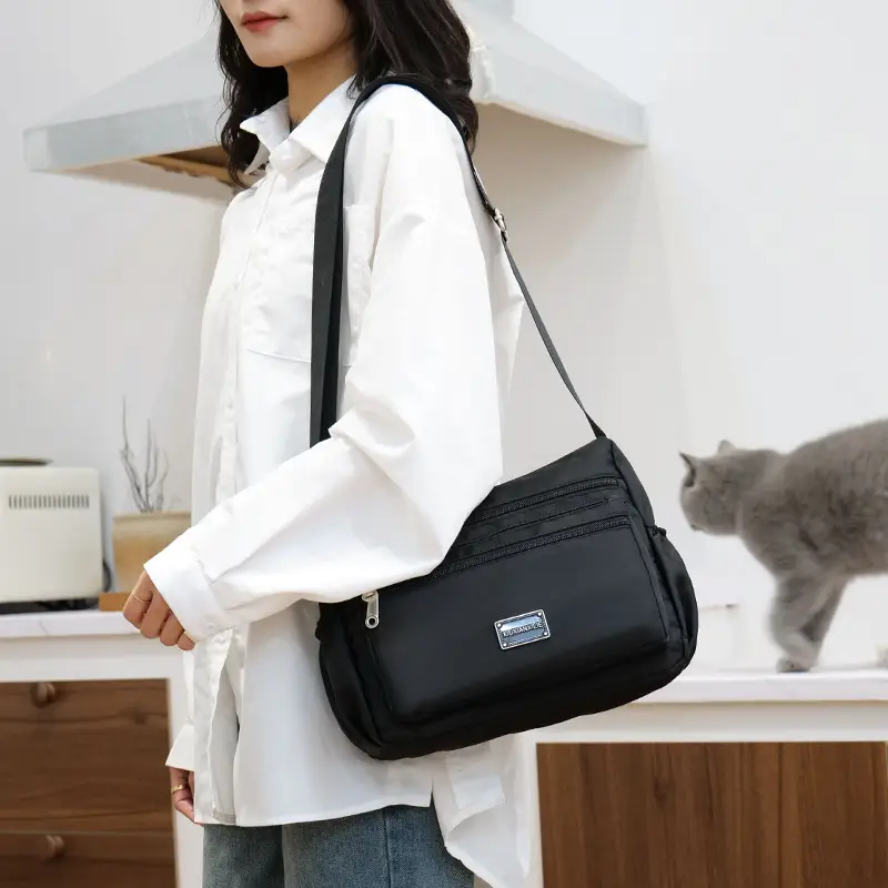 Navy Blue Multi-Layer Shoulder Bag for Women - Image 6