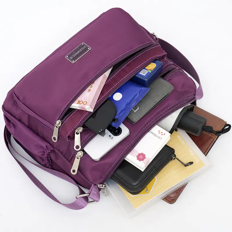 Navy Blue Multi-Layer Shoulder Bag for Women - Image 7
