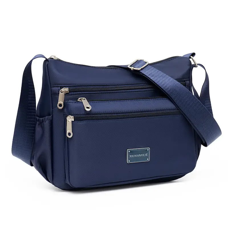 Navy Blue Multi-Layer Shoulder Bag for Women - Image 4