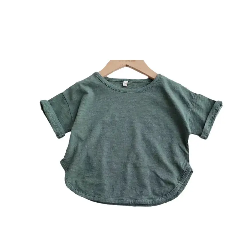 Brown Round Neck Casual T-Shirt for Boys Girls
