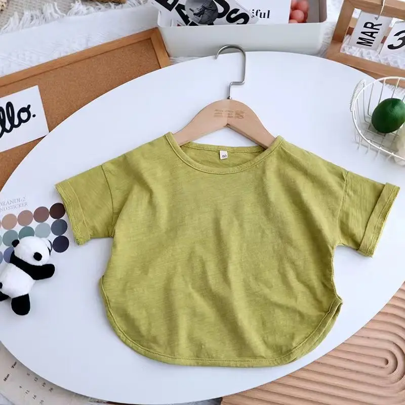 Brown Round Neck Casual T-Shirt for Boys Girls — feature 7