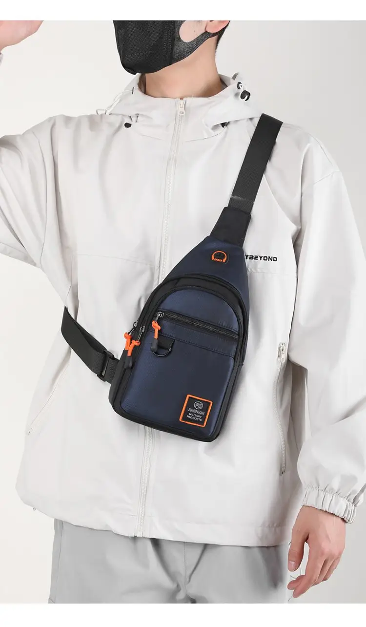 Men's Green Water-Repellent Messenger Bag — feature 17