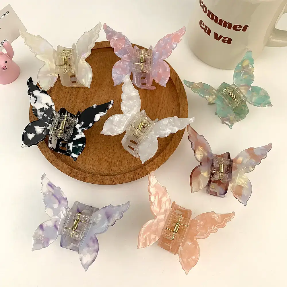 French Retro Butterfly Hairpin Clips for Women