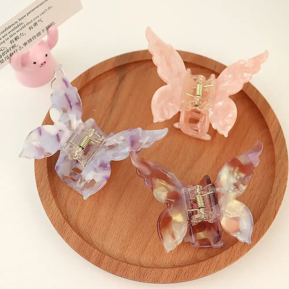 French Retro Butterfly Hairpin Clips for Women