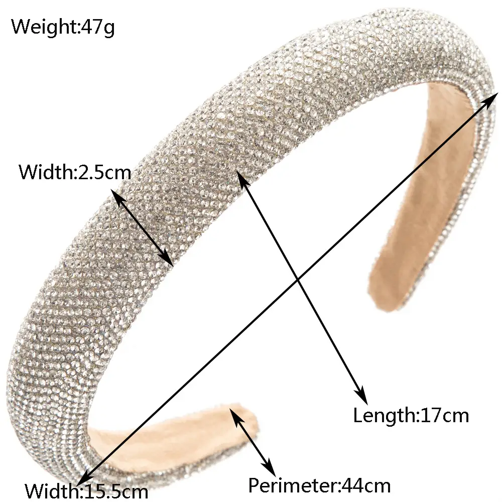 Full Diamond Rhinestone Hair Hoop for Women - Image 12