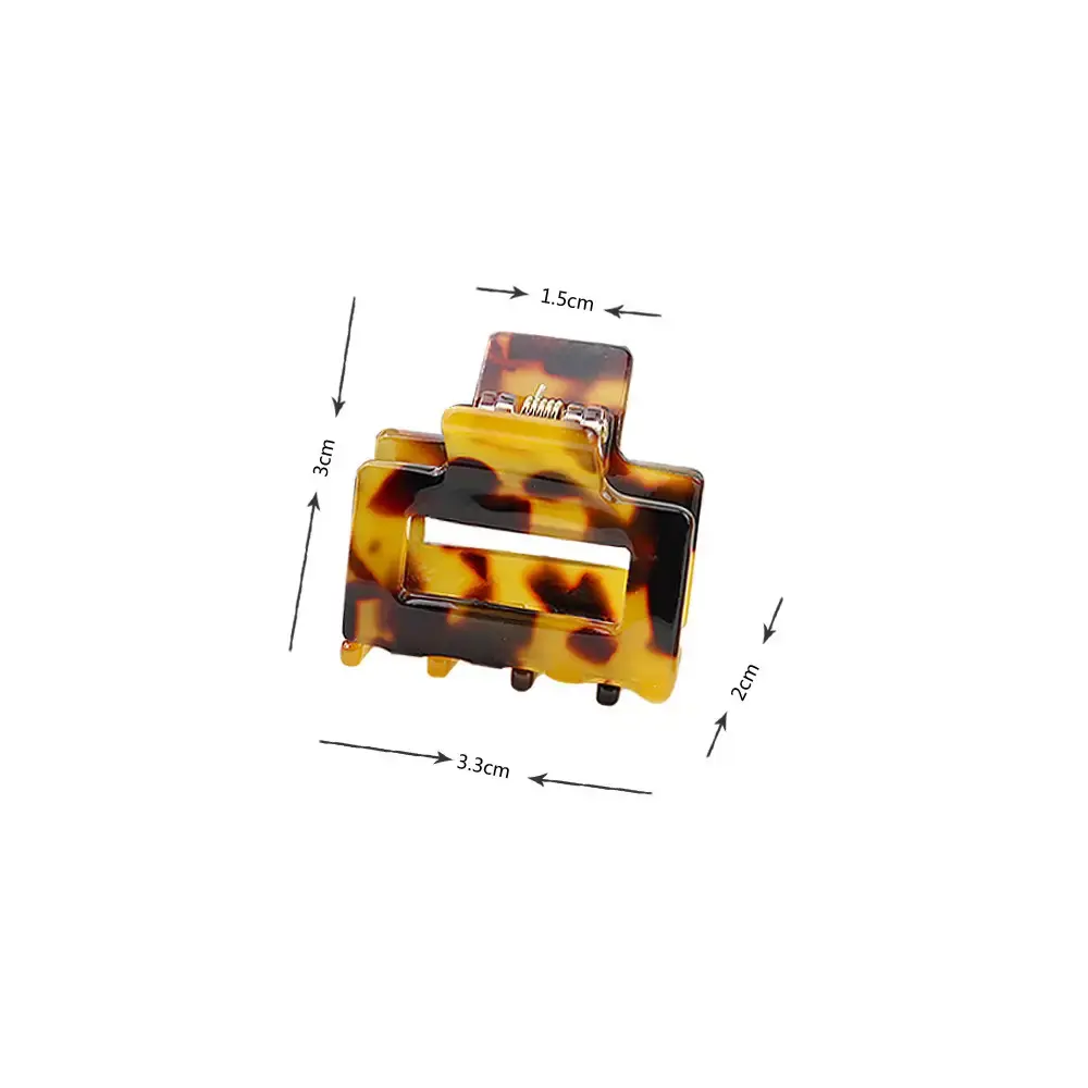 Geometric Hollow Acetic Acid Plate Hairpin Top Clip - Image 6