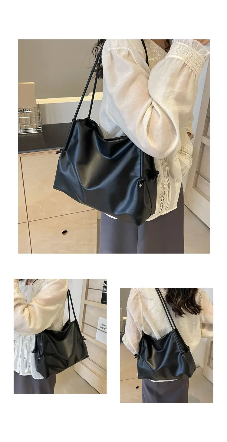 Soft PU Bucket Bag Women's 2024 New Fashionable — feature 28