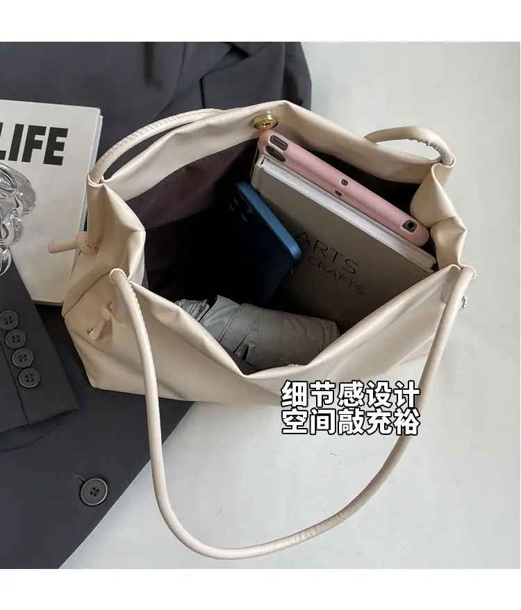 Soft PU Bucket Bag Women's 2024 New Fashionable — feature 7