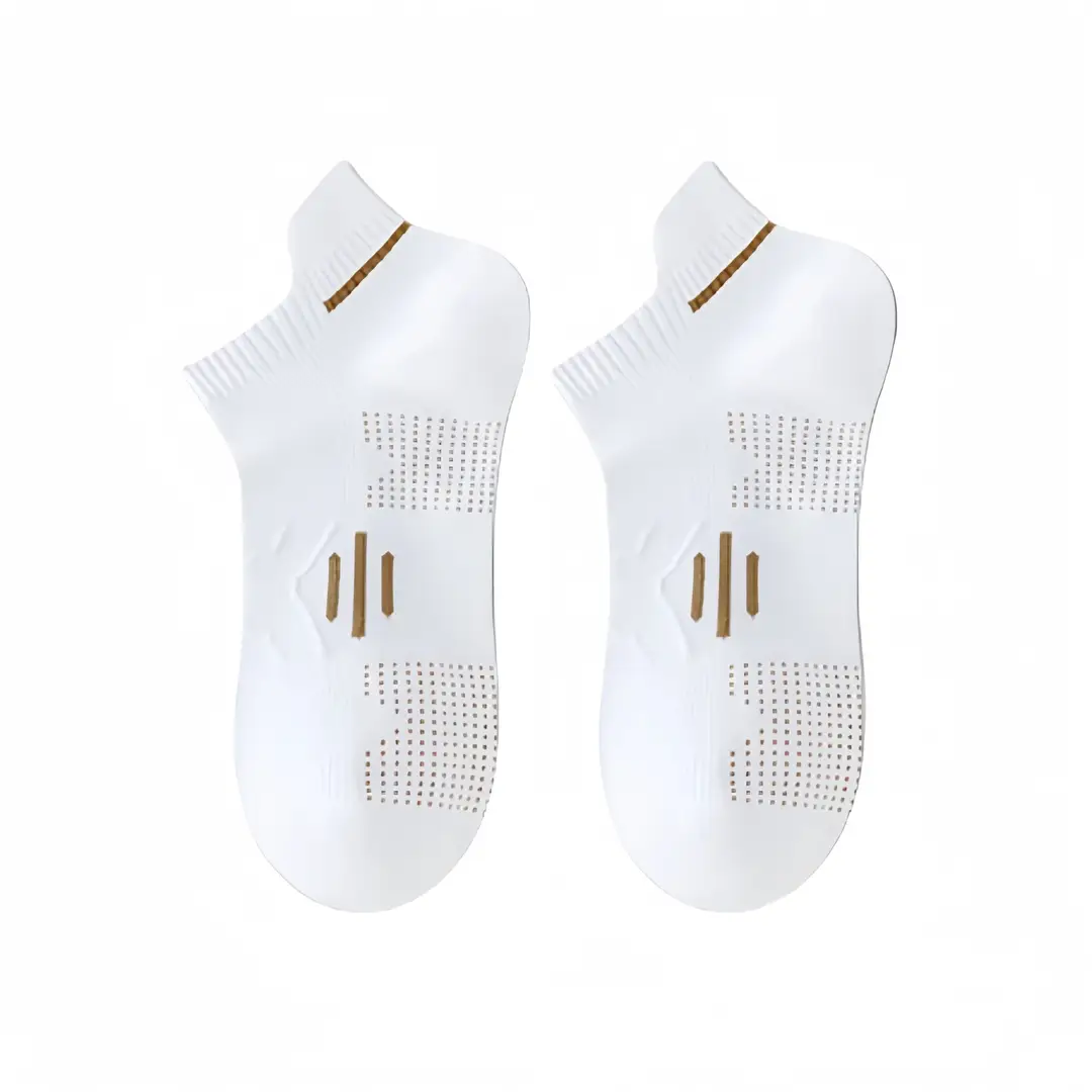 Men's White Sweat-Resistant Running Socks Underwear