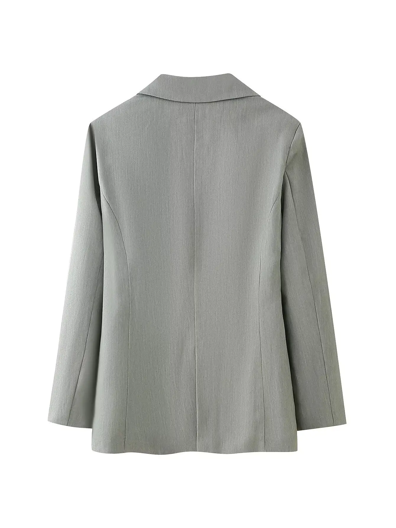 2-piece Grey Belt Suit 2024 Summer Loose Belt Jacket Shorts Set - Image 5