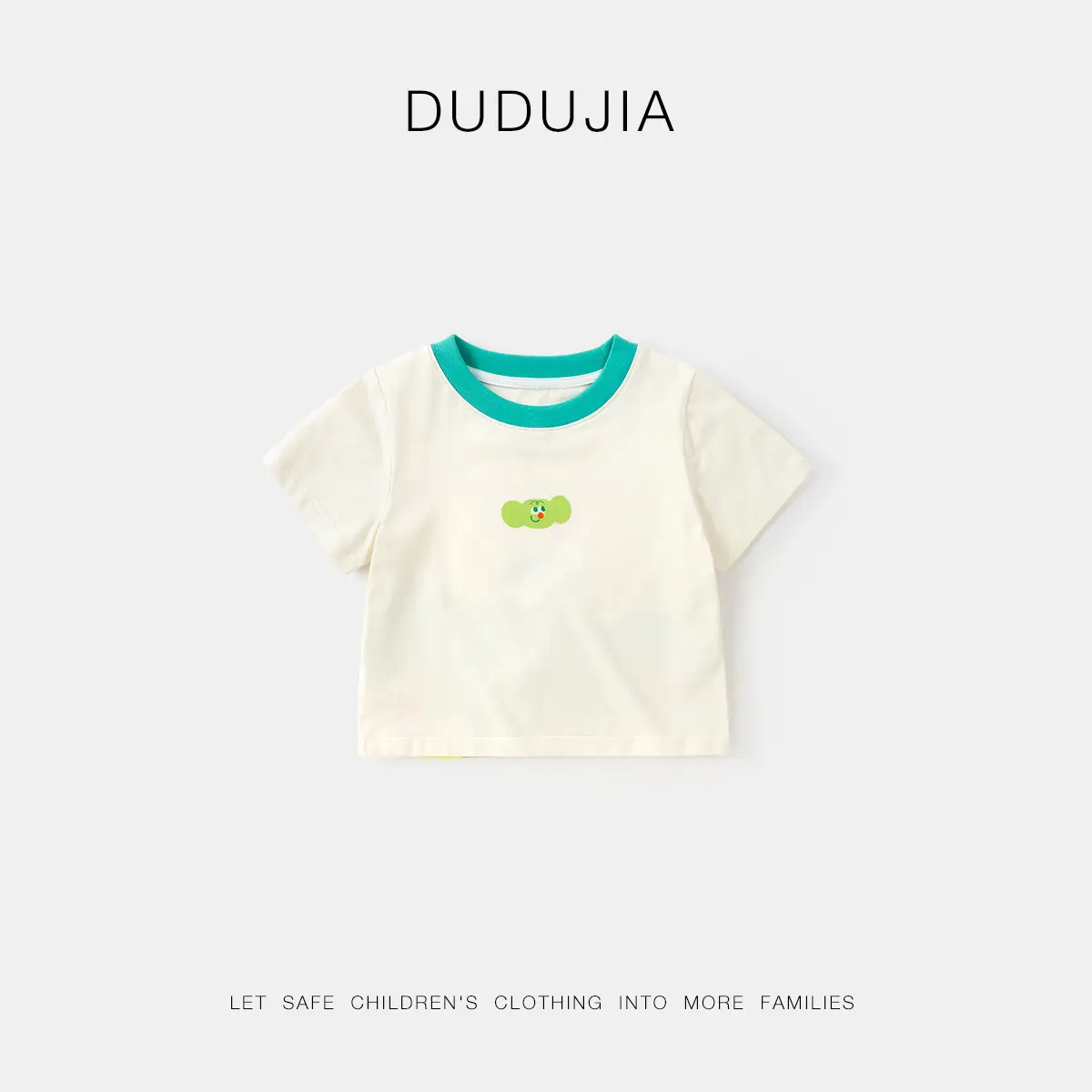 Baby Cartoon T-shirt White Green Summer Boys Girls - Image 11