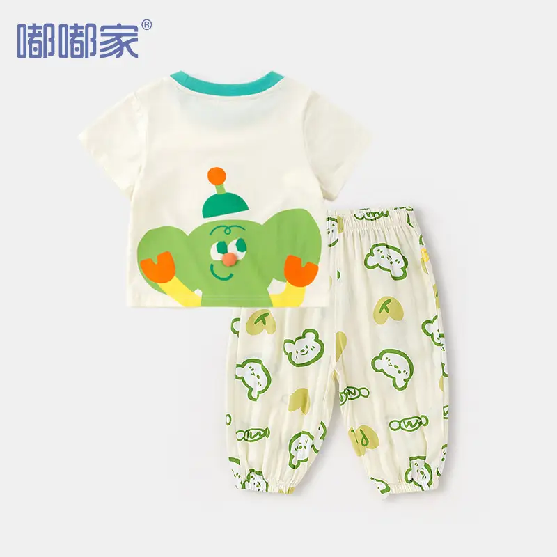 Baby Cartoon Trousers Summer Thin Girls Half Sleeve T-Shirt - Image 11