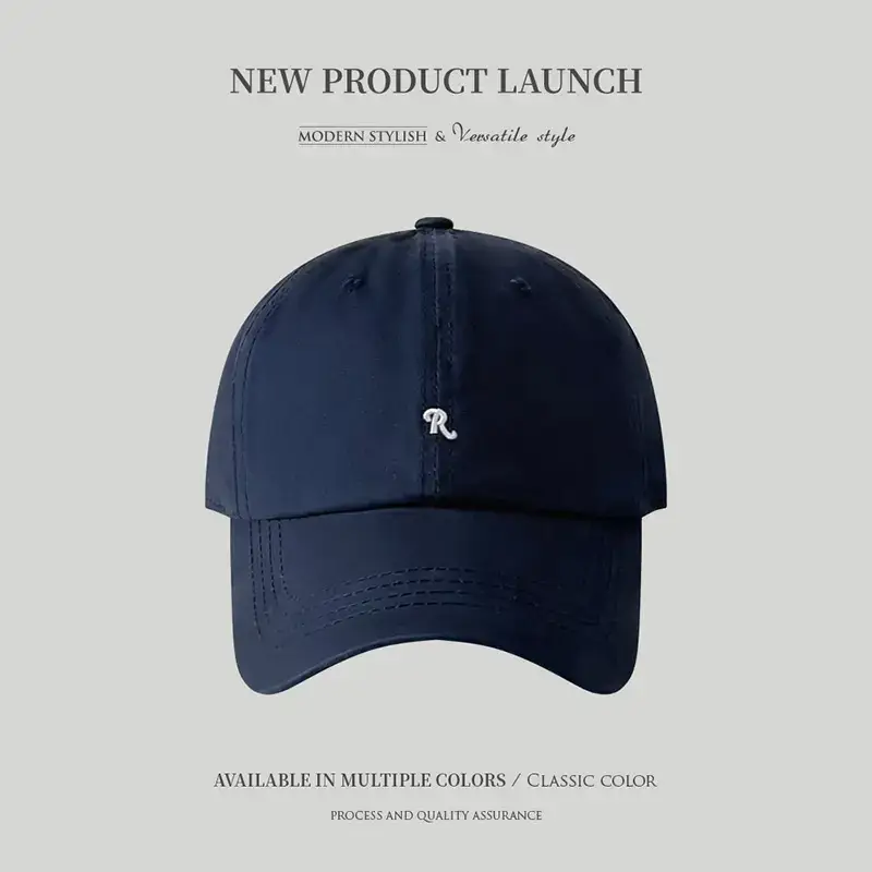 Women Baseball Cap Beige Embroidered Soft Top - Image 6