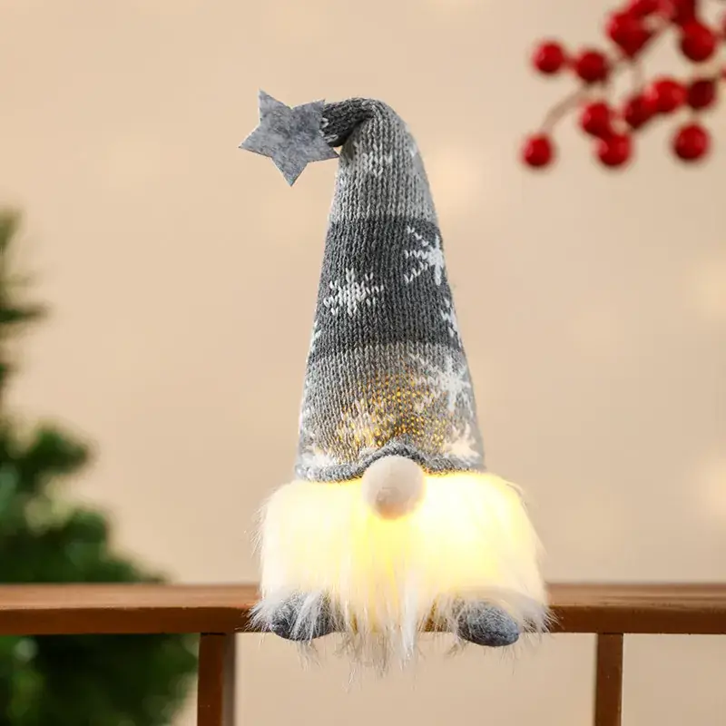 Christmas Faceless Doll Star Hat with Light - Image 2