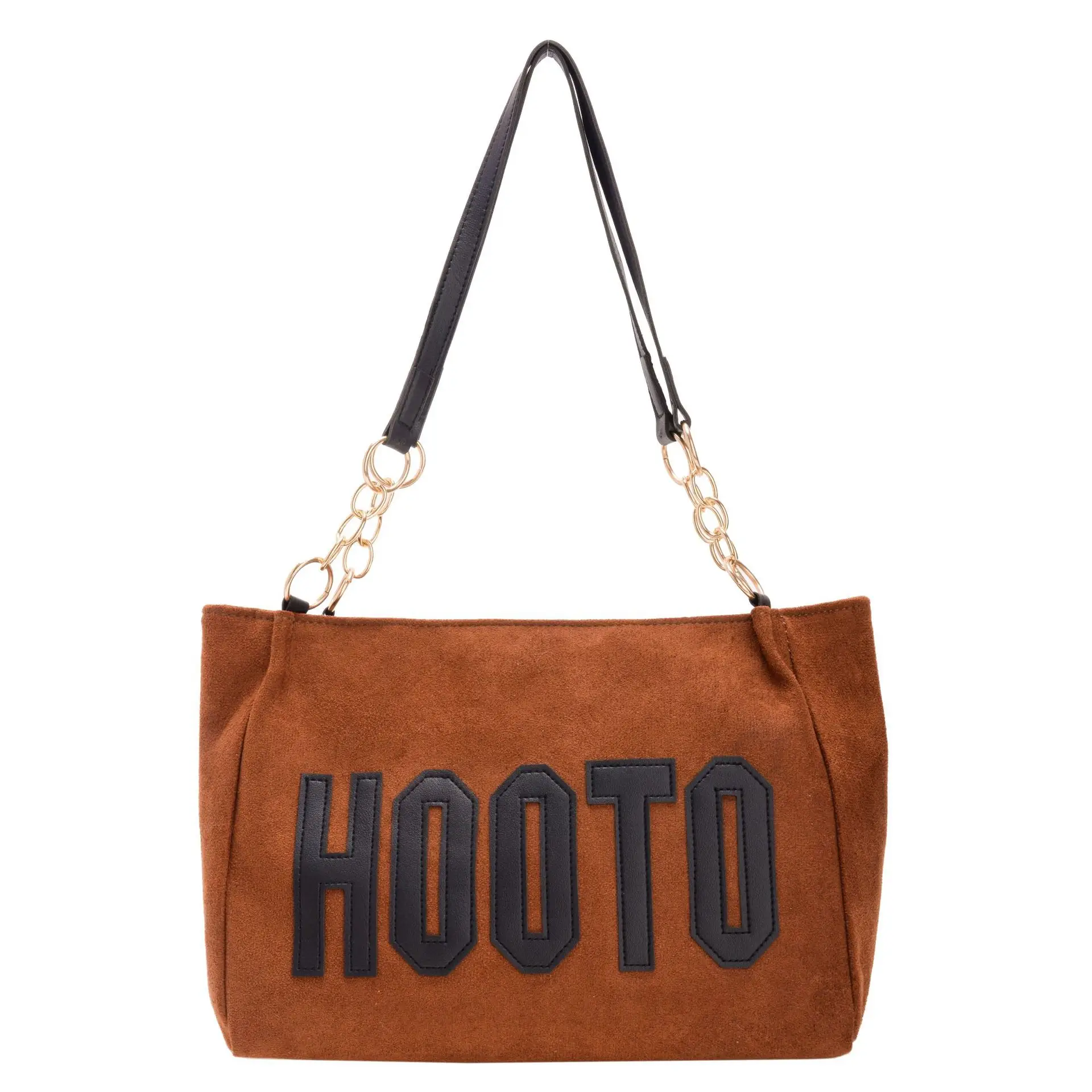 Women Shoulder Bag Hootto Brown Suede Large Capacity