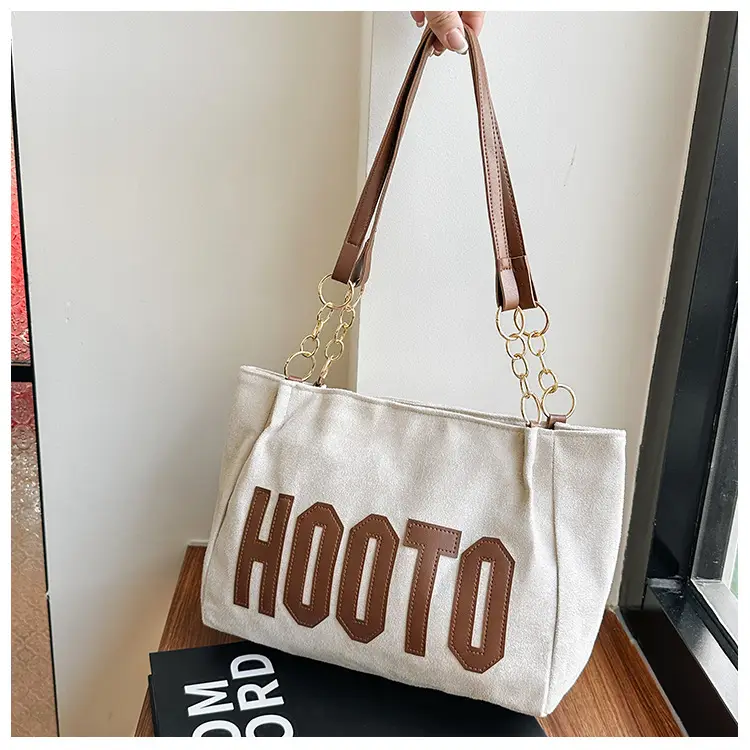 Women Shoulder Bag Hootto Brown Suede Large Capacity — feature 23