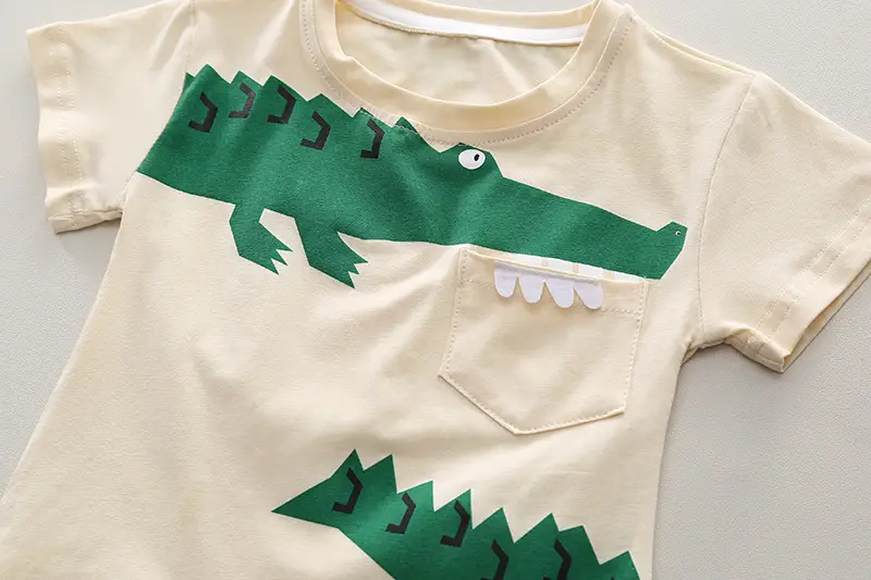 2024 Kids Cotton T-Shirt Shorts Set Mint Green — feature 11