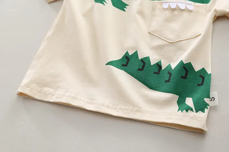 2024 Kids Cotton T-Shirt Shorts Set Mint Green — feature 12