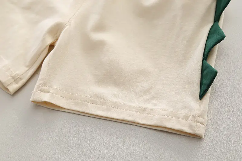 2024 Kids Cotton T-Shirt Shorts Set Mint Green — feature 16