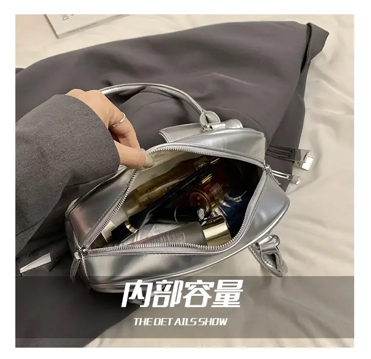 2024 Korean Style Underarm Bag Women Silver Transparent — feature 10