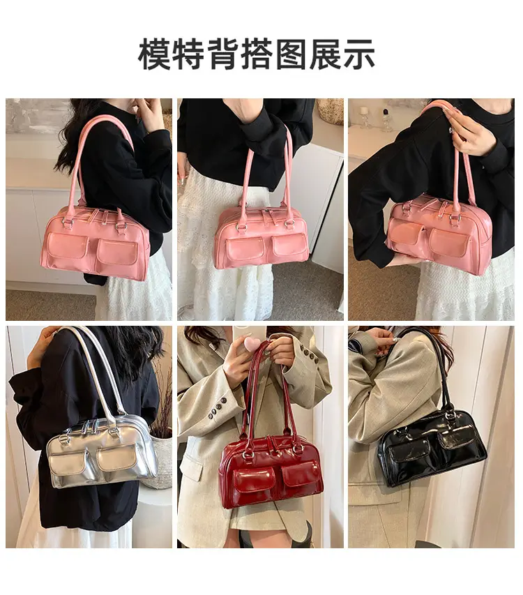 2024 Korean Style Underarm Bag Women Silver Transparent — feature 2