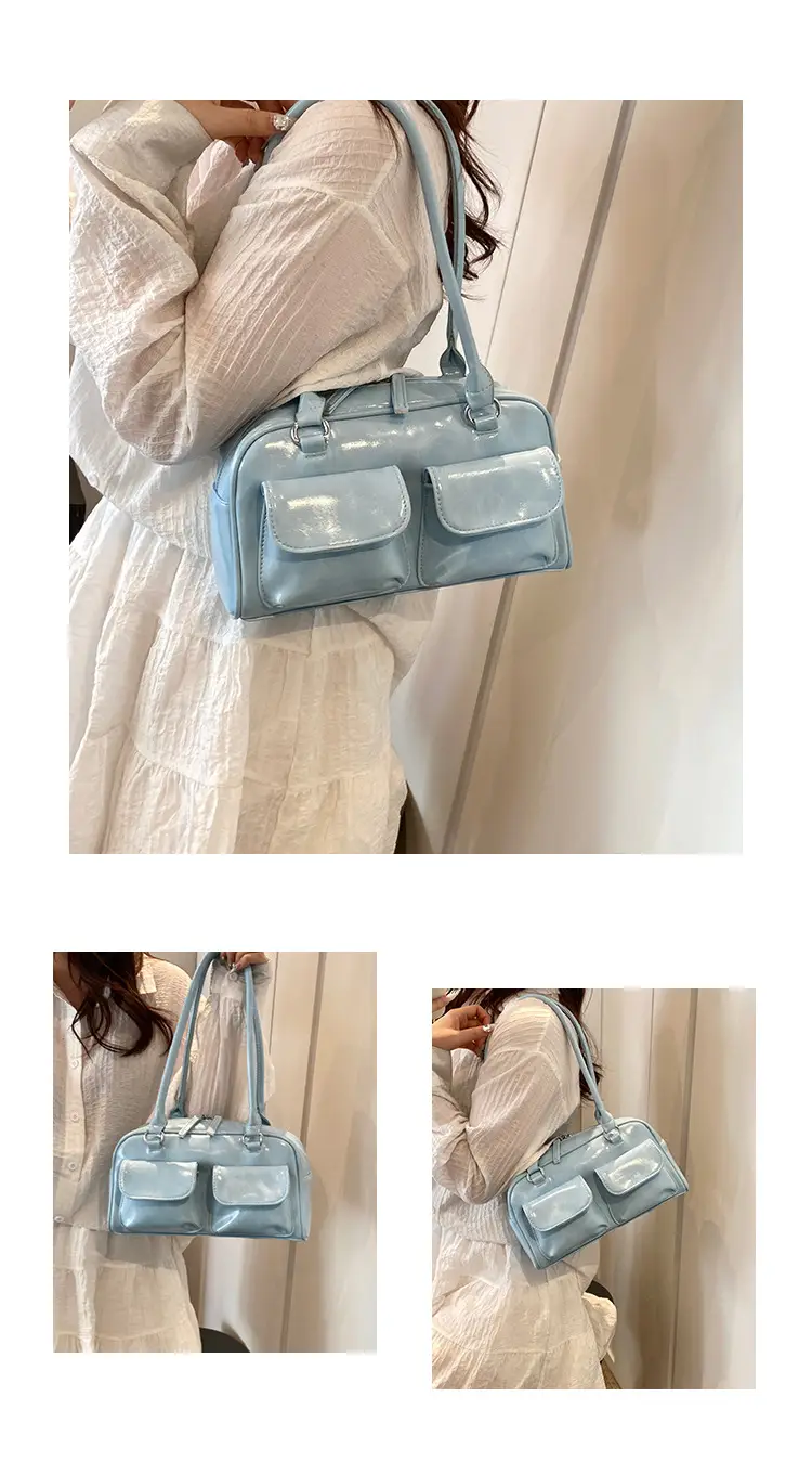 2024 Korean Style Underarm Bag Women Silver Transparent — feature 3