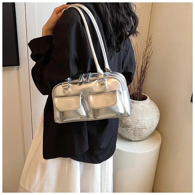2024 Korean Style Underarm Bag Women Silver Transparent — feature 34