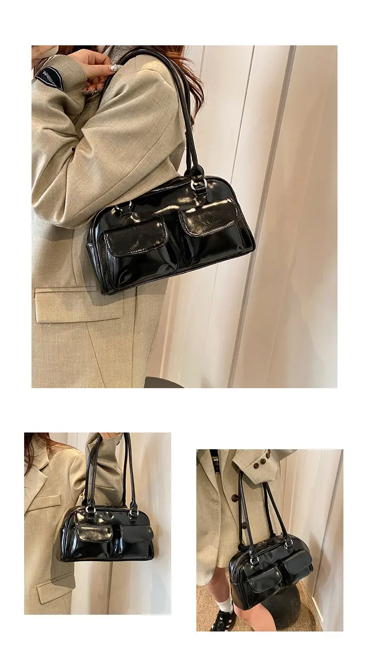 2024 Korean Style Underarm Bag Women Silver Transparent — feature 4