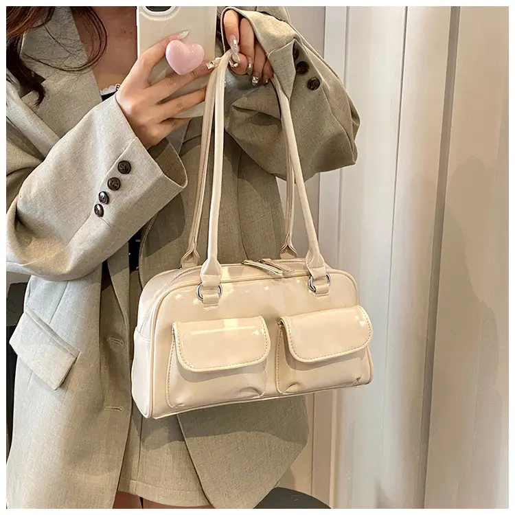 2024 Korean Style Underarm Bag Women Silver Transparent — feature 40