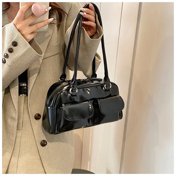 2024 Korean Style Underarm Bag Women Silver Transparent — feature 44