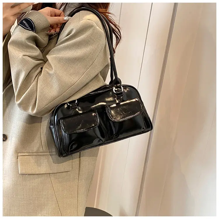 2024 Korean Style Underarm Bag Women Silver Transparent — feature 46