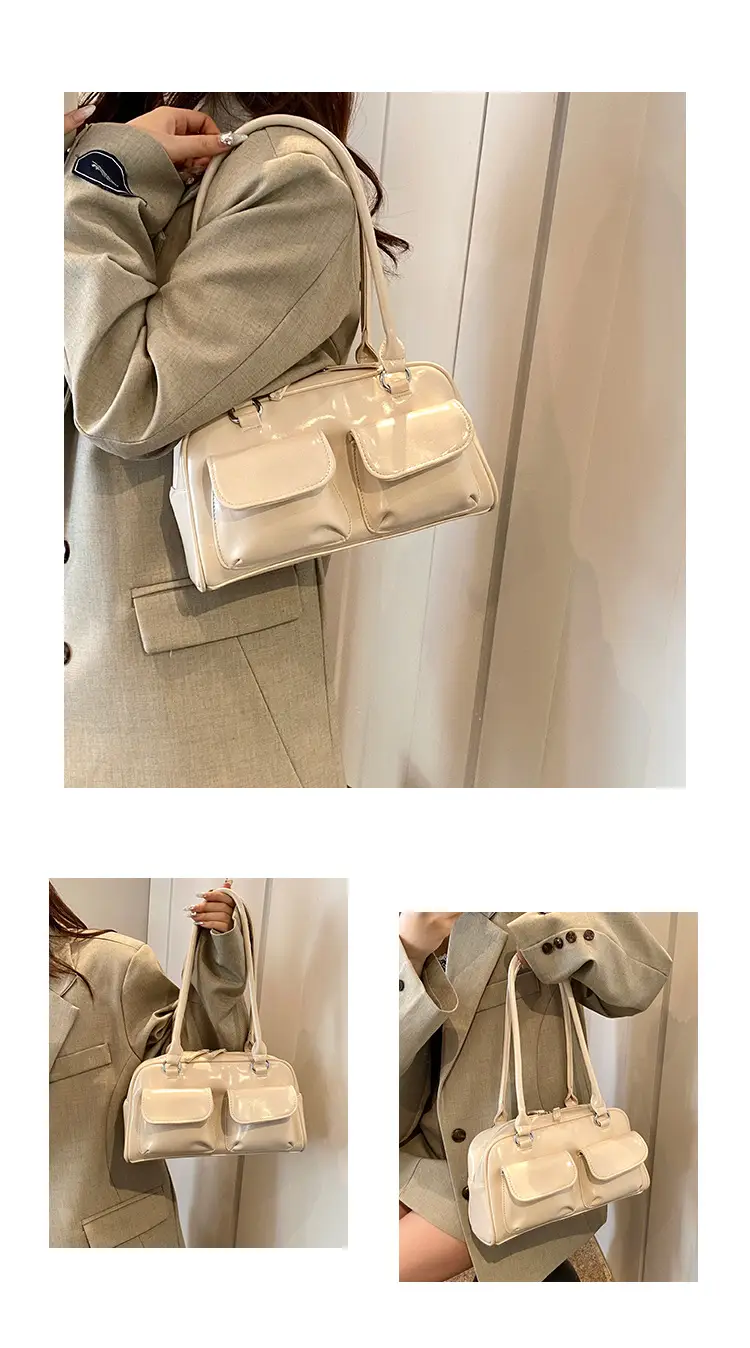 2024 Korean Style Underarm Bag Women Silver Transparent — feature 5
