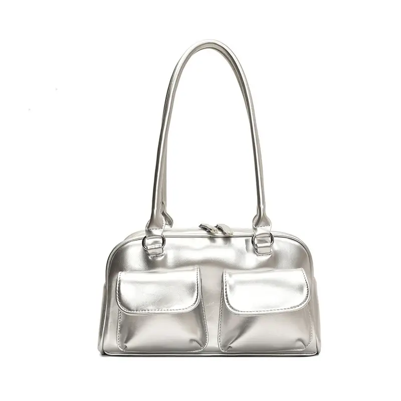 2024 Korean Style Underarm Bag Women Silver Transparent - Image 2
