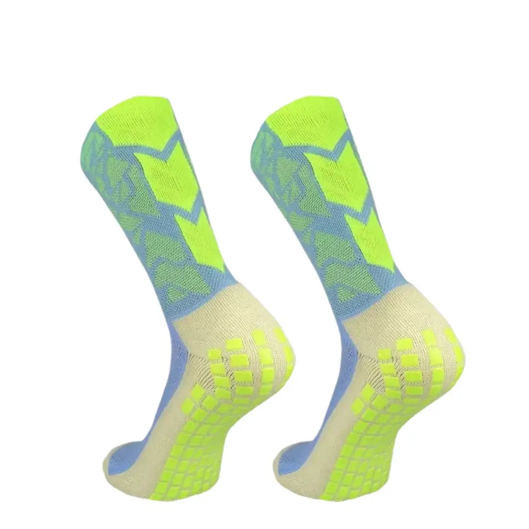 Color Football Sports Socks Middle Tube Non-slip Competition Training Outdoor Thickened Towel Bottom Running Sports Socks for Men