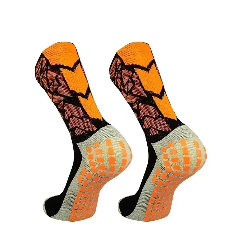 Color Football Sports Socks Middle Tube Non-slip Competition Training Outdoor Thickened Towel Bottom Running Sports Socks for Men