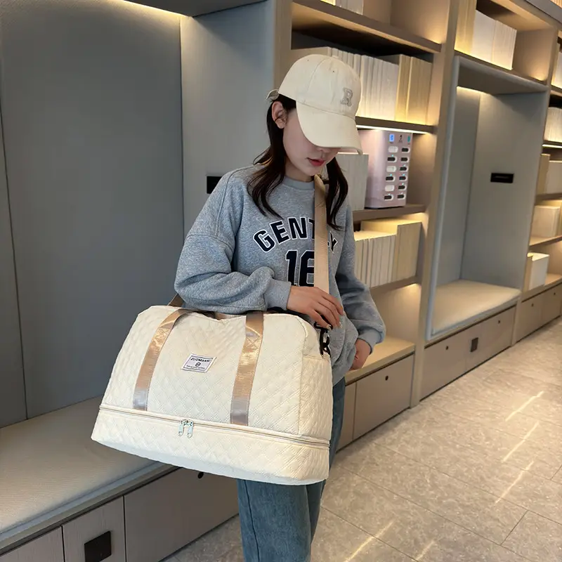 Cross-border Travel Bag Lightweight Gym Bag with Shoe Bin - Image 13