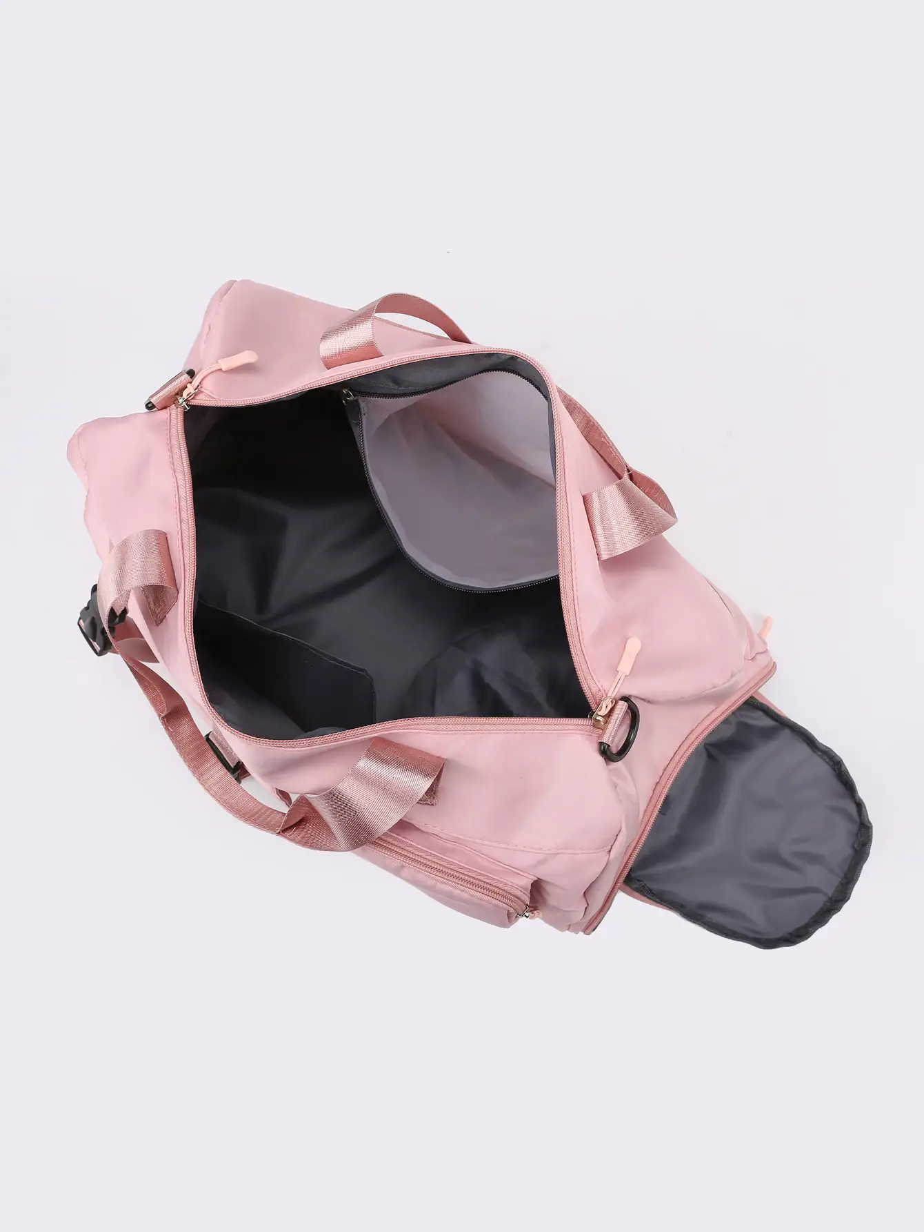 Pink Women's Sports Travel Bag with Water Repellent Design - Image 10