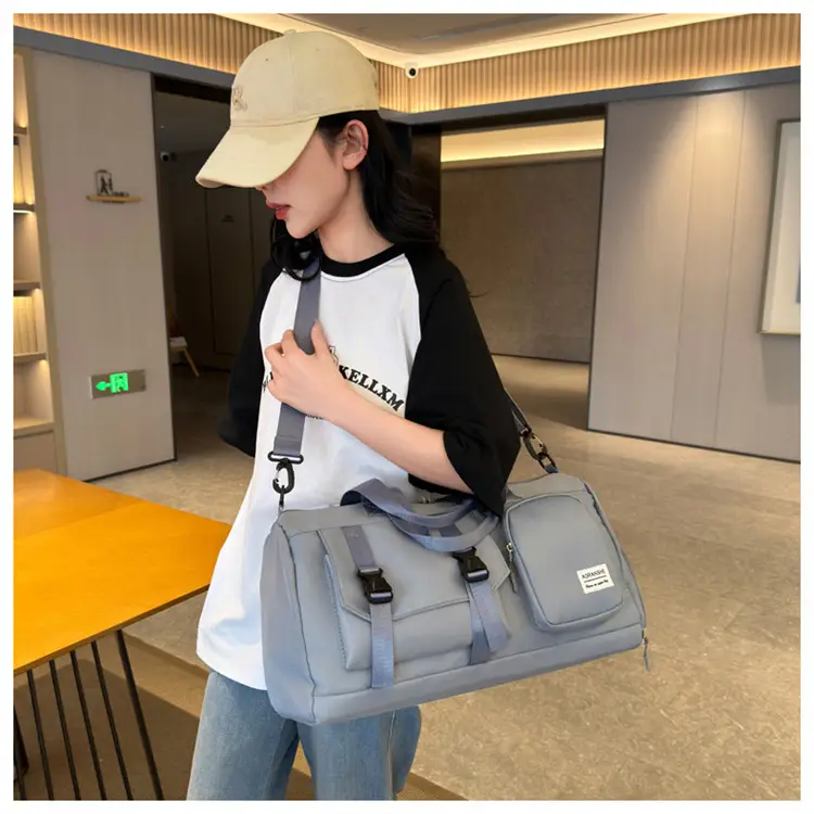 Pink Women's Sports Travel Bag with Water Repellent Design — feature 32