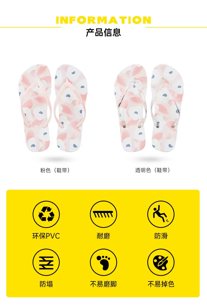 hotmarzz Heima Women's New Flip-Flops Fresh Non-Slip Slippers Jelly with Outside Slippers for Shopping â feature 3