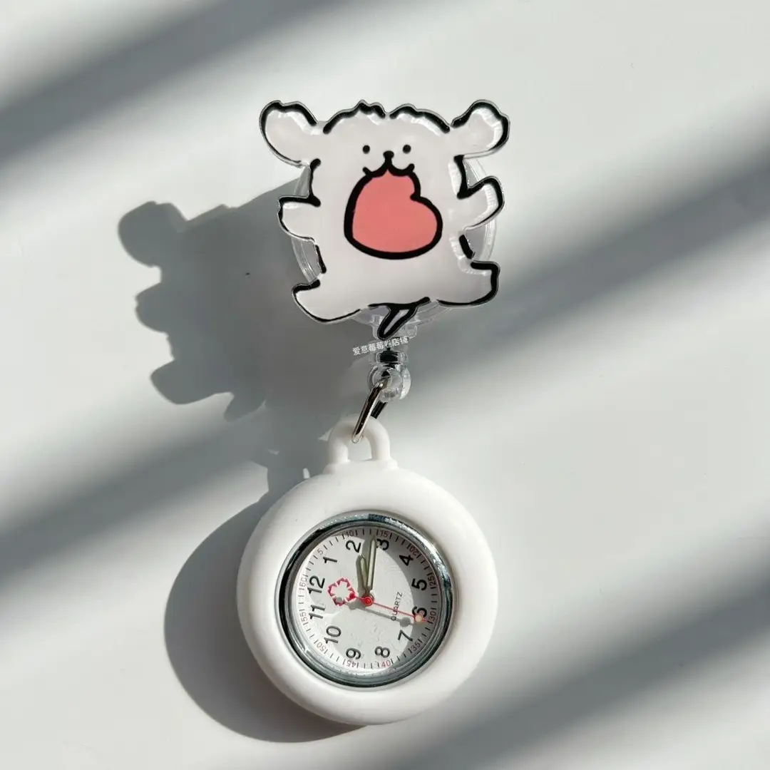 Cartoon Stretchable Nurse Hanging Watch Cute Chest Watch Buckle Student Exam Doctor Pocket Watch Luminous Watch — feature 5