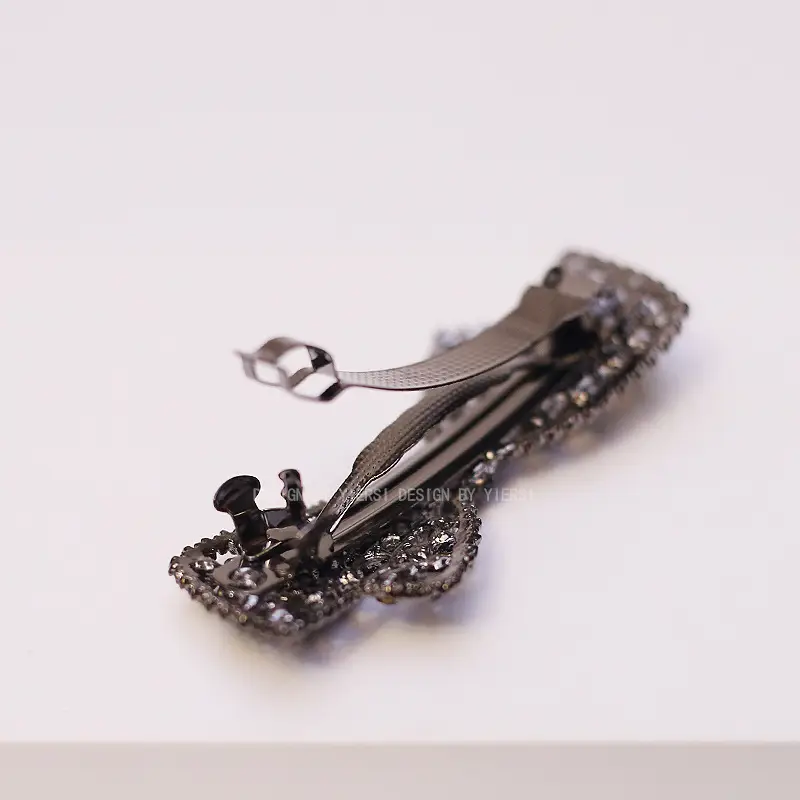 Women's Rhinestone Bow Half Tie Hair Clip - Image 6