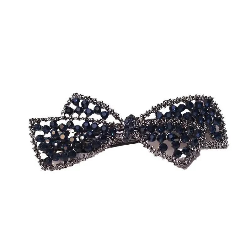 Women's Rhinestone Bow Half Tie Hair Clip - Image 7