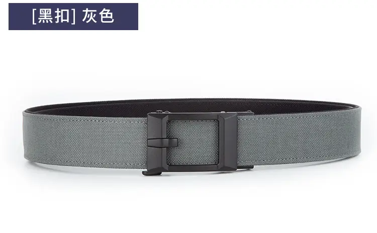 Men's Grey Nylon Belt with Silver Buckle — feature 15
