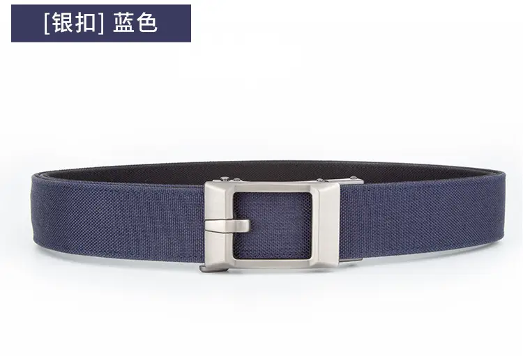 Men's Grey Nylon Belt with Silver Buckle — feature 23