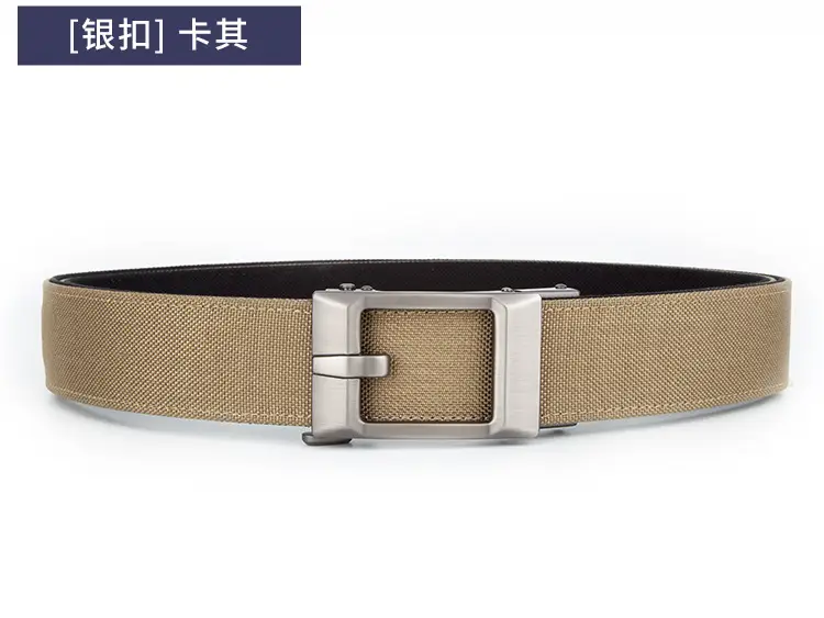 Men's Grey Nylon Belt with Silver Buckle — feature 24