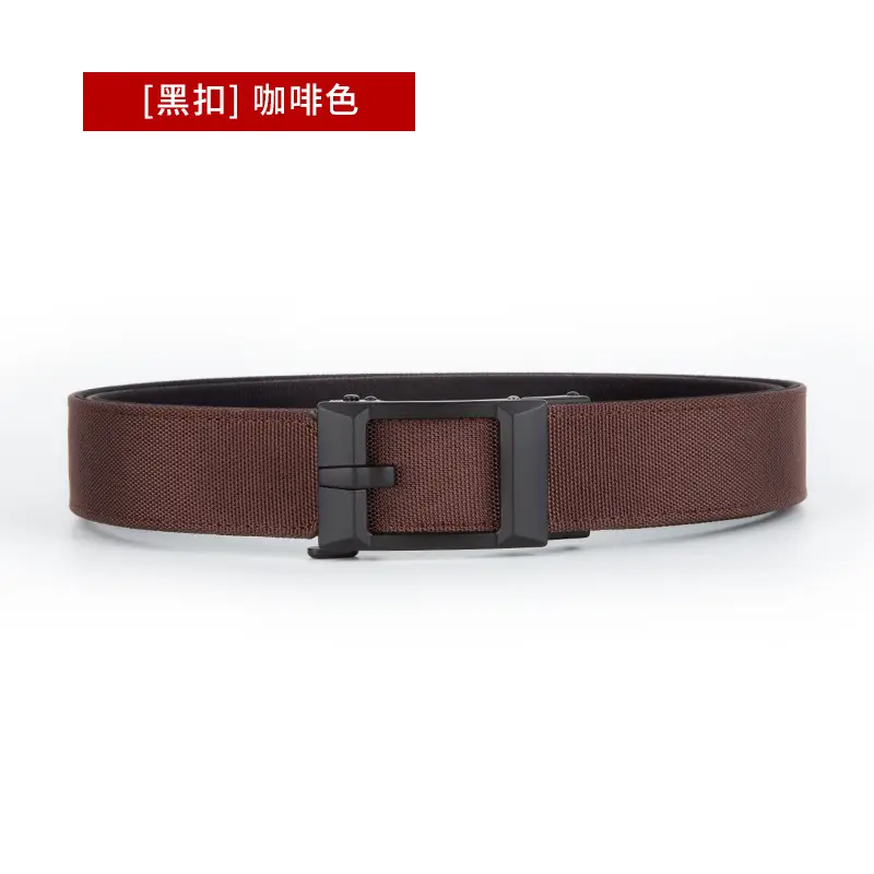 Men's Grey Nylon Belt with Silver Buckle